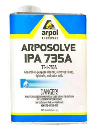 Aero Arposolve TT-I-735A 99% Isopropyl Alcohol - Quart Can