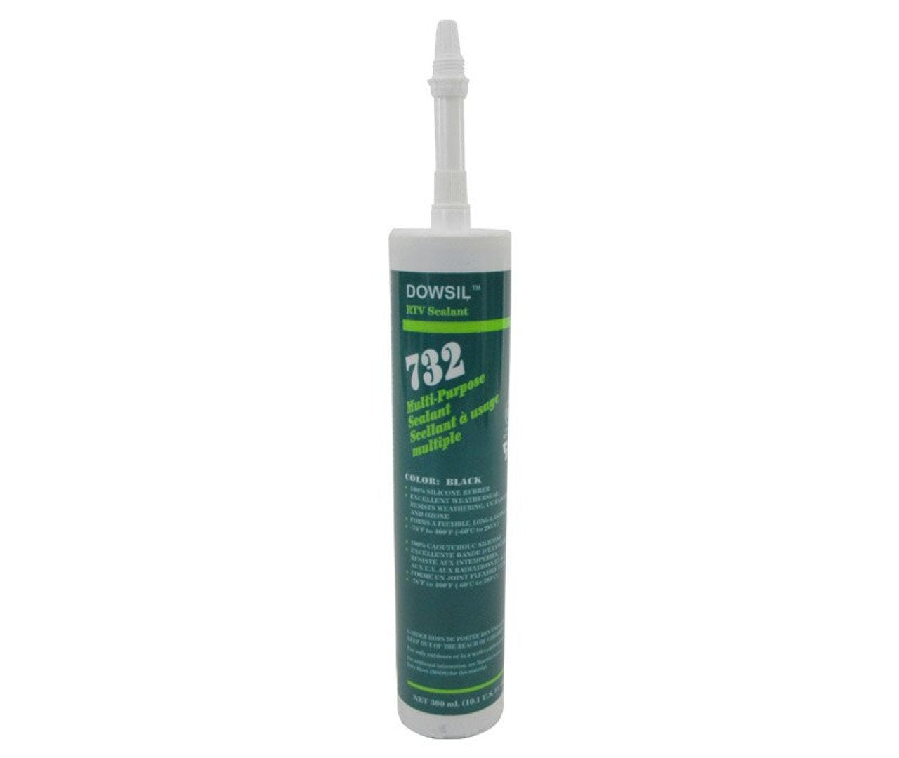 DOWSIL RTV732 Black MultiPurpose Silicone Sealant 10.1oz Cartridge