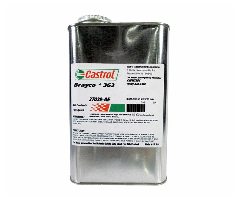 Castrol® Brayco™ 363 Clear MIL-PRF-7870E Spec Low Temperature General Purpose Lubricating Oil - Quart Can