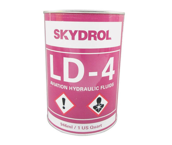 Skydrol® LD-4 Purple BMS3-11P, Type V, Grade B & C Spec Fire Resistant Hydraulic Fluid - Quart Can