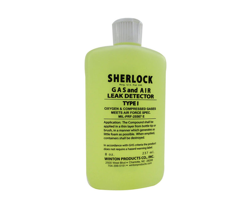 Sherlock T1-8S Type I Oxygen & Compressed Gas Leak Detector - 8 oz Squeeze Bottle