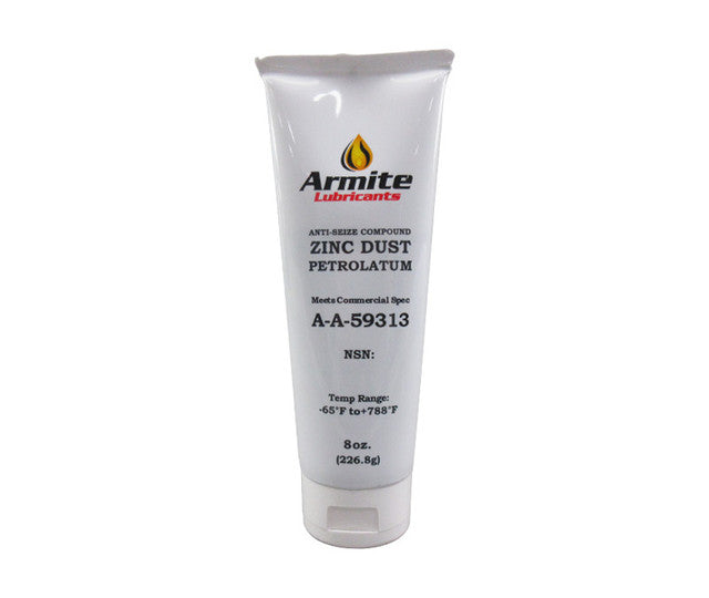 Armite A-A-59313 Gray Zinc Dust Petrolatum Anti-Seize Compound - 8 oz Tube