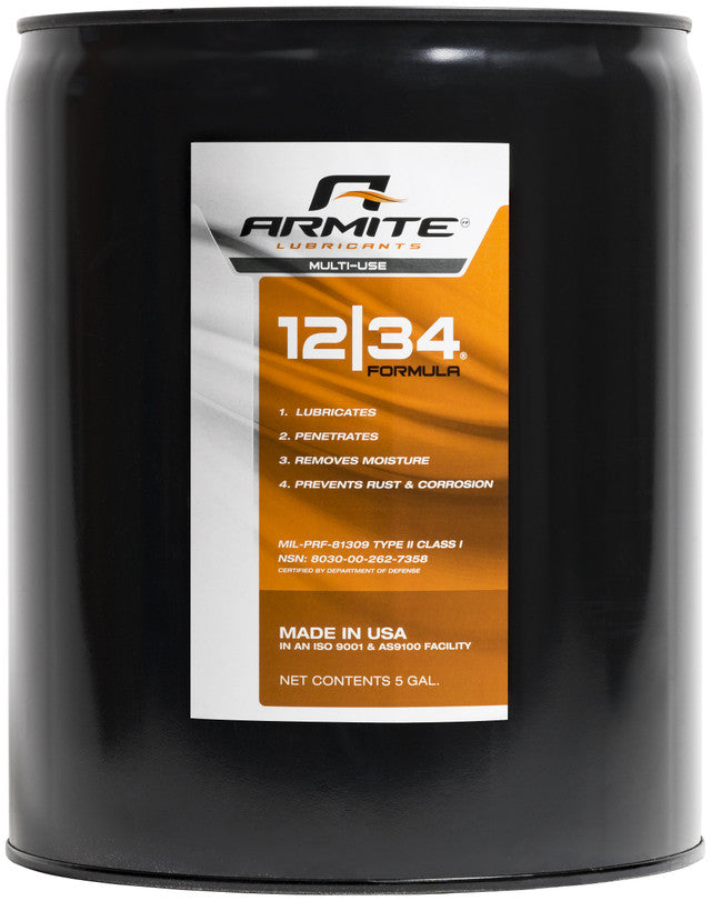 Armite MIL-PRF-81309H TYII CLI Amber 12|34 Miracle Formula Corrosion Preventive Compound - 5 Gallon Pail