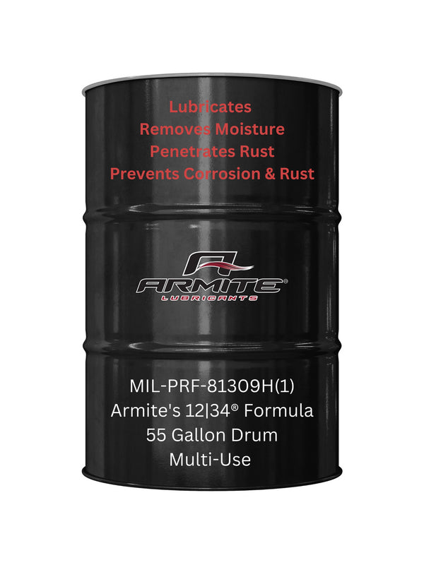 Armite MIL-PRF-81309H TYII CLI Amber 12|34 Miracle Formula Corrosion Preventive Compound - 55 Gallon Drum