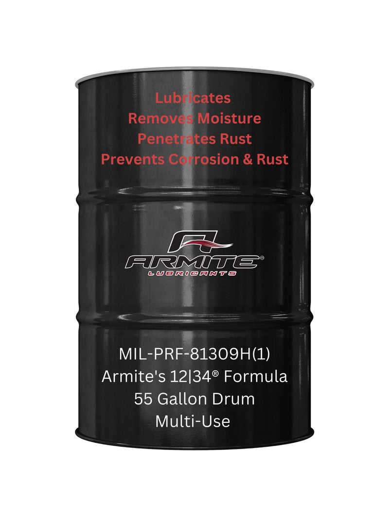 Armite MIL-PRF-81309H TYII CLI Amber 12|34 Miracle Formula Corrosion Preventive Compound - 55 Gallon Drum