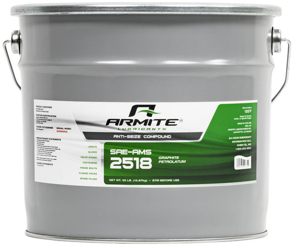 Armite Aerospace Standard AMS-2518D Gray Graphite Petrolatum Ant-Seize Compound - 35 lb Pail