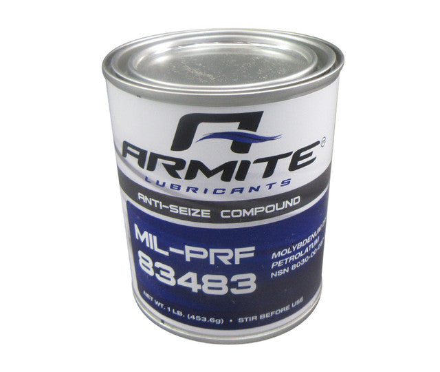 Armite MIL-PRF-83483E Gray Molybdenum Disulfide Petrolatum Anti-Seize Compound - 1 lb Can