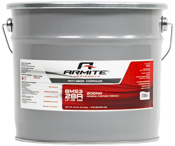 Armite BMS 3-28A (LF-AS 328) Gray General-Purpose Anti-Seize Compound - 40 lb Pail