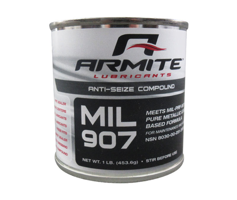 Armite MIL-PRF-907 Gray High-Temp Anti-Seize Compound - 1 lb Plain-Top Can