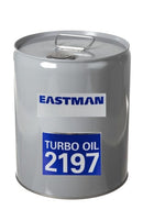 Clear Eastman Turbo Oil 2197 5-gallon pail.