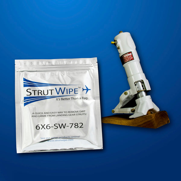 MIL-PRF-83282 Spec Red Petroleum Based Hydraulic StrutWipe - 6x6 Wipe
