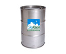 A large, blue 55-gallon drum of SkyKleen 1000 industrial solvent