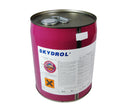 A 5-gallon pail of Skydrol 5 Purple BMS3-11P fire resistant hydraulic fluid.