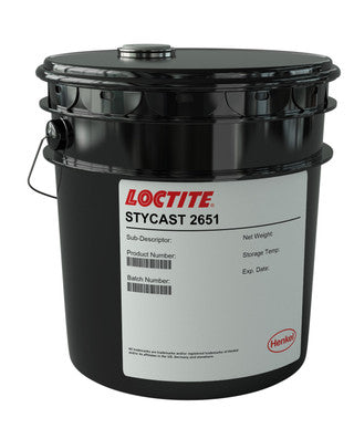Henkel 2055123 LOCTITE STYCAST 2651 Black Dielectric Grade Epoxy Encapsulant � 5 Gallon Pail