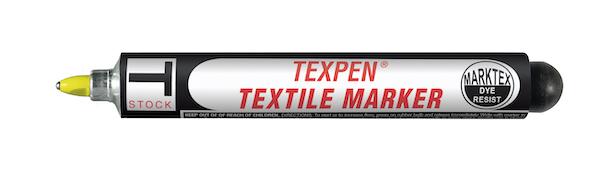 13060 TEXPEN Textile Marker - yellow