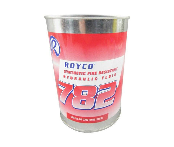ROYCO® 782 Red MIL-PRF-83282D Spec Synthetic Fire Resistant Aircraft Hydraulic Fluid - Quart Can