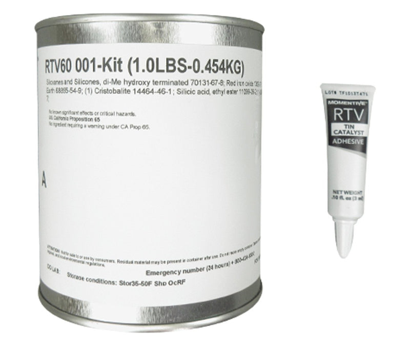 RTV-60-DBT-01 Red High-Temperature Silicone Rubber Compound - 1LB Kit