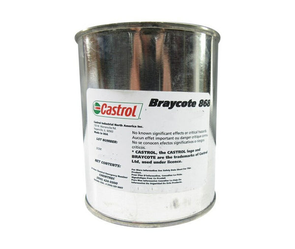 Castrol® Braycote™ 868 Gray MIL-DTL-25681E Spec Molybdenum Disulfide & Silicon Oil Grease - 1LB Can