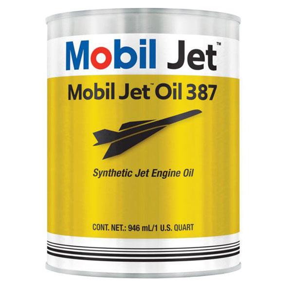 Mobil™ Jet™ Oil 387 Orange MIL-PRF-23699 Spec Synthetic Jet Engine Oil - Quart Can