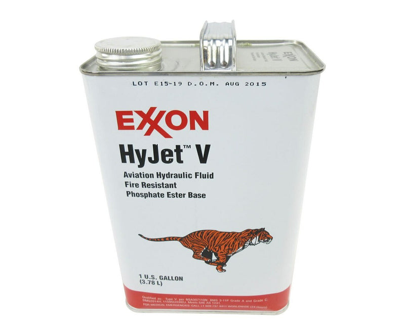 Exxon™ HyJet™ V Violet BMS 3-11P Type V, Grade A & C Spec Fire-Resistant Aviation Hydraulic Fluid - Gallon Can
