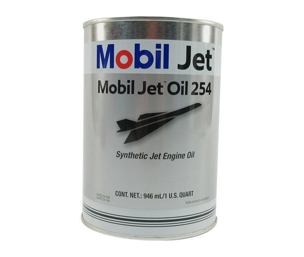 Mobil™ Jet™ Oil 254 MIL-PRF-23699 HTS Brown Synthetic Jet Engine Oil - Quart Can
