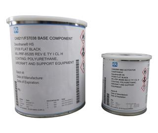 PPG Desothane CA8211/FS#37038 Flat Black MIL-PRF-85285 Type I Spec High Solids Polyurethane Topcoat - 3:1 Gallon Kit
