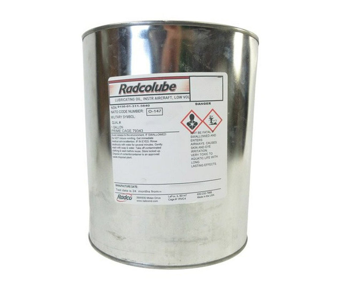 RADCOLUBE® RHP5606 Red MIL-PRF-5606J Spec Petroleum Base Non-Synthetic