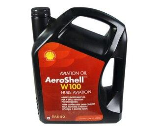 AeroShell Oil W100 SAE Grade 50 Ashless Dispersant Aircraft Piston Engine Oil -  5 Liter Jug