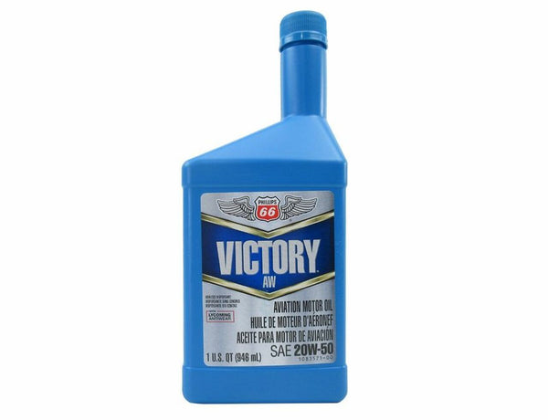 VICTORY AW 20W-50 AVIATION OIL - Quart Bottle